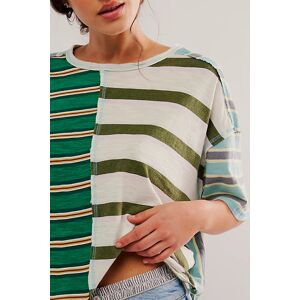 We The Free Get Real Tee at Free People in Green Combo, Size: Large - female