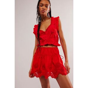 Wildest Dreams Mini Skirt at Free People in Fiery Red, Size: Medium - female