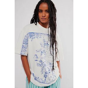 Floral Screen Tee at Free People in Ivory, Size: Medium - female