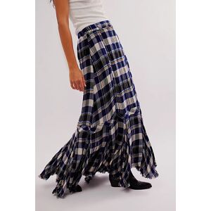 Bordeaux Plaid Maxi Skirt at Free People in Siren Plaid, Size: Large - female
