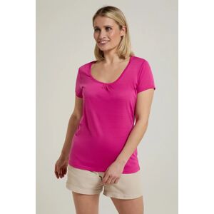 Mountain Warehouse Agra Quick-Dry Womens T-Shirt - Bright Pink - Bright Pink - Size: 10