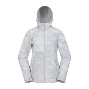 Mountain Warehouse Exodus Womens Printed Water Resistant Softshell Jacket - Grey - Grey - Size: 6