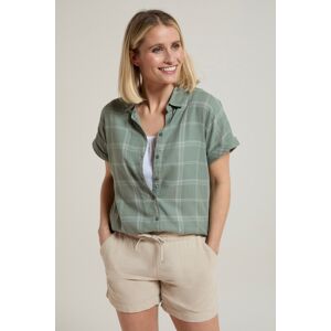 Mountain Warehouse Palm Womens Relaxed Check Shirt - Green - Green - Size: 10