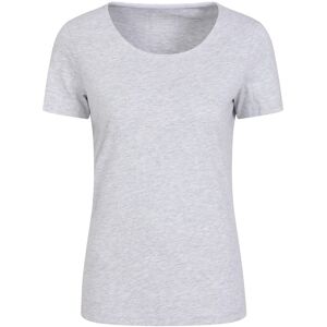 Mountain Warehouse Eden Round Neck Womens Organic T-Shirt - Grey - Grey - Size: 14