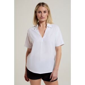 Mountain Warehouse Breeze II Womens Linen Shirt - White - White - Size: 16