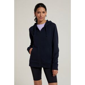 Mountain Warehouse Mountain Essentials Womens Full-Zip Hoodie - Navy - Navy - Size: 8