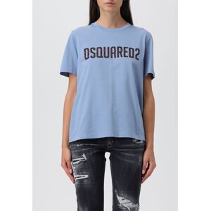 Dsquared2 cotton t-shirt with printed logo - Size: L - female