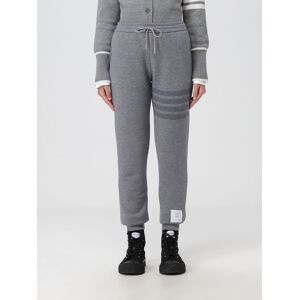 Trousers THOM BROWNE Woman colour Grey - Size: 40 - female