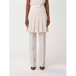 Trousers FENDI Woman colour White - Size: 40 - female