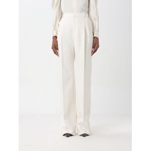 Trousers SAINT LAURENT Woman colour Ivory - Size: 40 - female