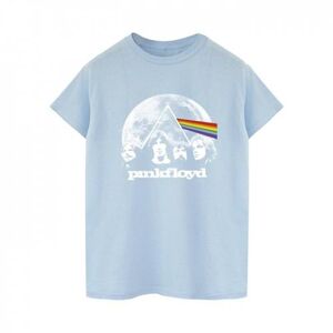 Pink Floyd Womens/Ladies Moon Prism Blue Cotton Boyfriend T-Shirt