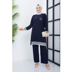 FORREST FASHION Islamic Wardrobe Women's Ribbed Tunic Pants Hijab Suit