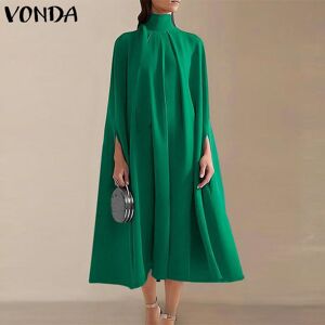 VONDA Women's Stand-up Collar Midi Dresses