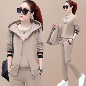 Straight Fire Fashion Vest Three-piece Set 2023 New Korean Version of The Fall Long-sleeved Sweater Large Size Casual Sportswear Suit Female