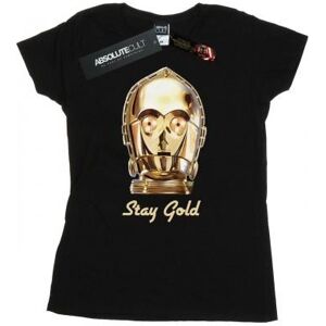 Star Wars Womens/Ladies The Rise Of Skywalker C-3PO Stay Gold Cotton T-Shirt