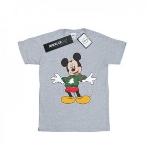 Disney Womens/Ladies Mickey Mouse Christmas Jumper Stroke Cotton Boyfriend T-Shirt