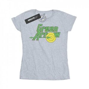 DC Comics Womens/Ladies Green Arrow Crackle Logo Cotton T-Shirt