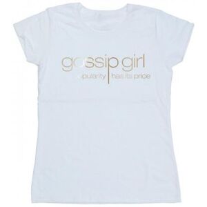 Pertemba FR - Apparel Gossip Girl Womens/Ladies Gold Logo Cotton T-Shirt