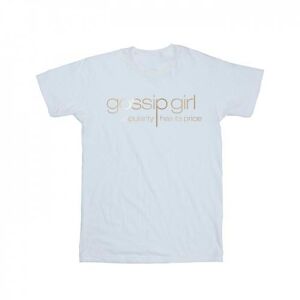 Pertemba FR - Apparel Gossip Girl Womens/Ladies Gold Logo Cotton Boyfriend T-Shirt