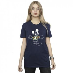 Disney Womens/Ladies Mickey Mouse Xmas Jumper Cotton Boyfriend T-Shirt