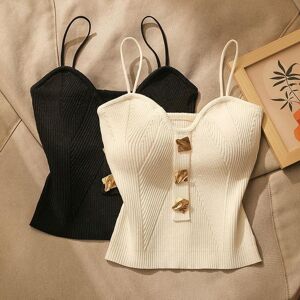 Diana Fashion Clothes French Style Cross-knit Suspender Women off shoulder Sexy Beauty Slim Camisole female korean fashion Sequins Bandeau Tops 2024