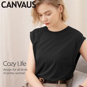 CANVAUS Summer New Short-sleeved T-shirt Female Large Size Round Neck Top