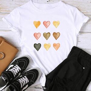 sweetlovely Asian Size-Print Ladies Female T Watercolor Love Heart Style Clothing 90s Casual Women's Summer Top Graphic Tee Fashion Short Sleeve T-shirt