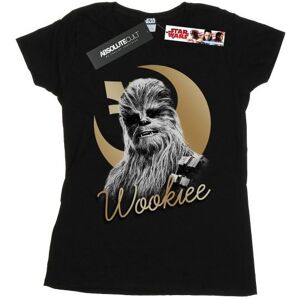 Star Wars Womens/Ladies The Last Jedi Gold Chewbacca Cotton T-Shirt