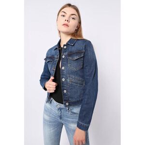 Banny Jeans Women's Pocket Detailed Dark Blue Jean Jacket