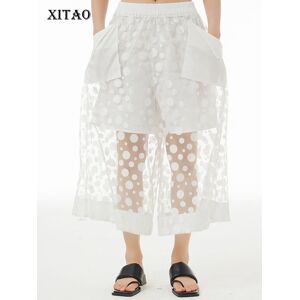 XITAO Gauze Casual Thin Pants Women Fashion Loose Wide Leg Pants HQQ0505