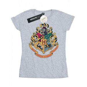 Harry Potter Womens/Ladies Hogwarts Crest Gold Ink Cotton T-Shirt