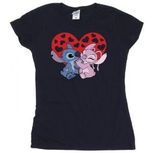 Disney Womens/Ladies Lilo & Stitch Hearts Cotton T-Shirt