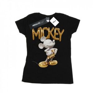 Disney Womens/Ladies Mickey Mouse Gold Statue Cotton T-Shirt