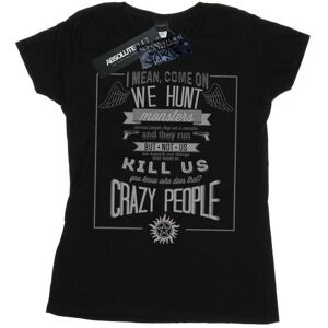 Supernatural Womens/Ladies Crazy People Cotton T-Shirt