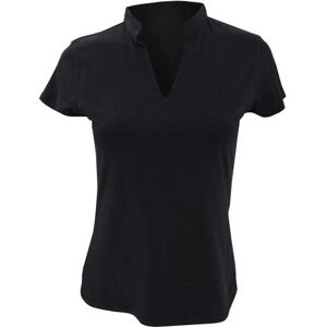 Kustom Kit Ladies Corporate Short Sleeve V-Neck Mandarin Collar Top