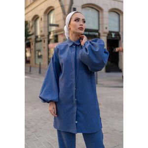 Prien Balloon Sleeve Muslim Woman Set  Tunic Pants 2021 Dubai Abaya Turkey Turkish Women's Clothing Modest Clothing Islam