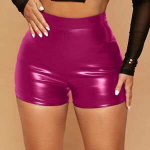 Lapa Women Wet Look PU Leather Shorts High Waist Skinny Party Clubwear Pants Hot
