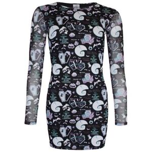 Nightmare Before Christmas Womens/Ladies Glitch Mesh All-Over Print Bodycon Dress