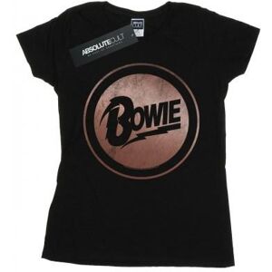 David Bowie Womens/Ladies Rose Gold Circle Cotton T-Shirt