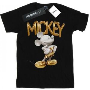 Disney Womens/Ladies Mickey Mouse Gold Statue Cotton Boyfriend T-Shirt