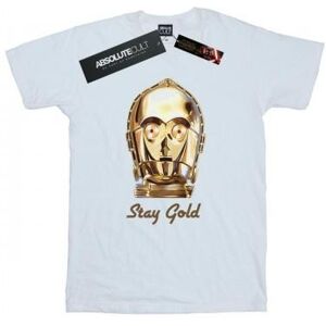 Star Wars Womens/Ladies The Rise Of Skywalker C-3PO Stay Gold Cotton Boyfriend T-Shirt