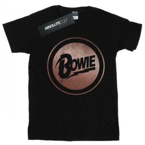 David Bowie Womens/Ladies Rose Gold Circle Cotton Boyfriend T-Shirt