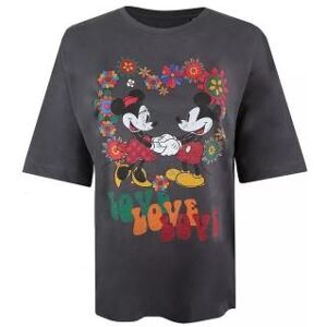 Disney Womens/Ladies Mickey & Minnie Mouse Holding Hands Oversized T-Shirt