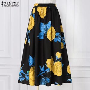 ZANZEA Floral Print Casual High Waist Long Skirts