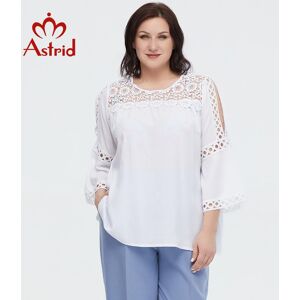 Astrid Summer Women's T-shirt 2023 Oversized Cotton Lace Top Women Long Sleeve Tee Hollow Pattern Fashion Sexy Female Clothing