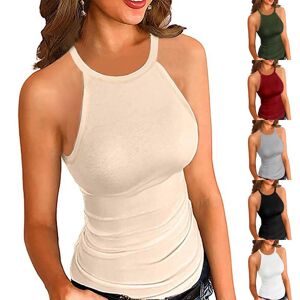 mei hua Womens Sexy Sleeveless Tops Casual Knit Halter Neck Slim Fit Summer Cami Tank Top Camisole