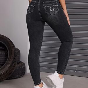 Temu Slim Fit Casual Skinny Jeans, High Stretch Slant Pockets Tight Jeans, Women's Denim Jeans & Clothing Light Blue XS(2)