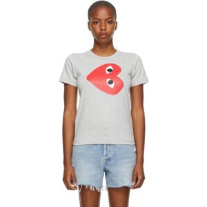 COMME des GARÇONS PLAY Sideways Heart T-Shirt  - Grey - Size: Extra Small - female