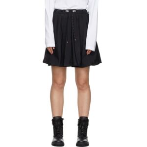 Moncler Black Gathered Mini Skirt  - 999 Black - Size: IT 46 - female