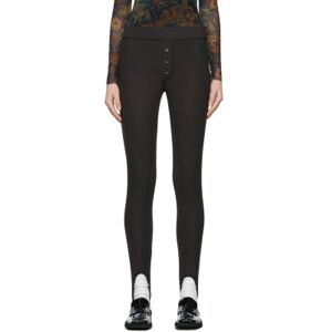 GANNI Black Stirrup Leggings  - 252 Phantom - Size: Extra Small - female